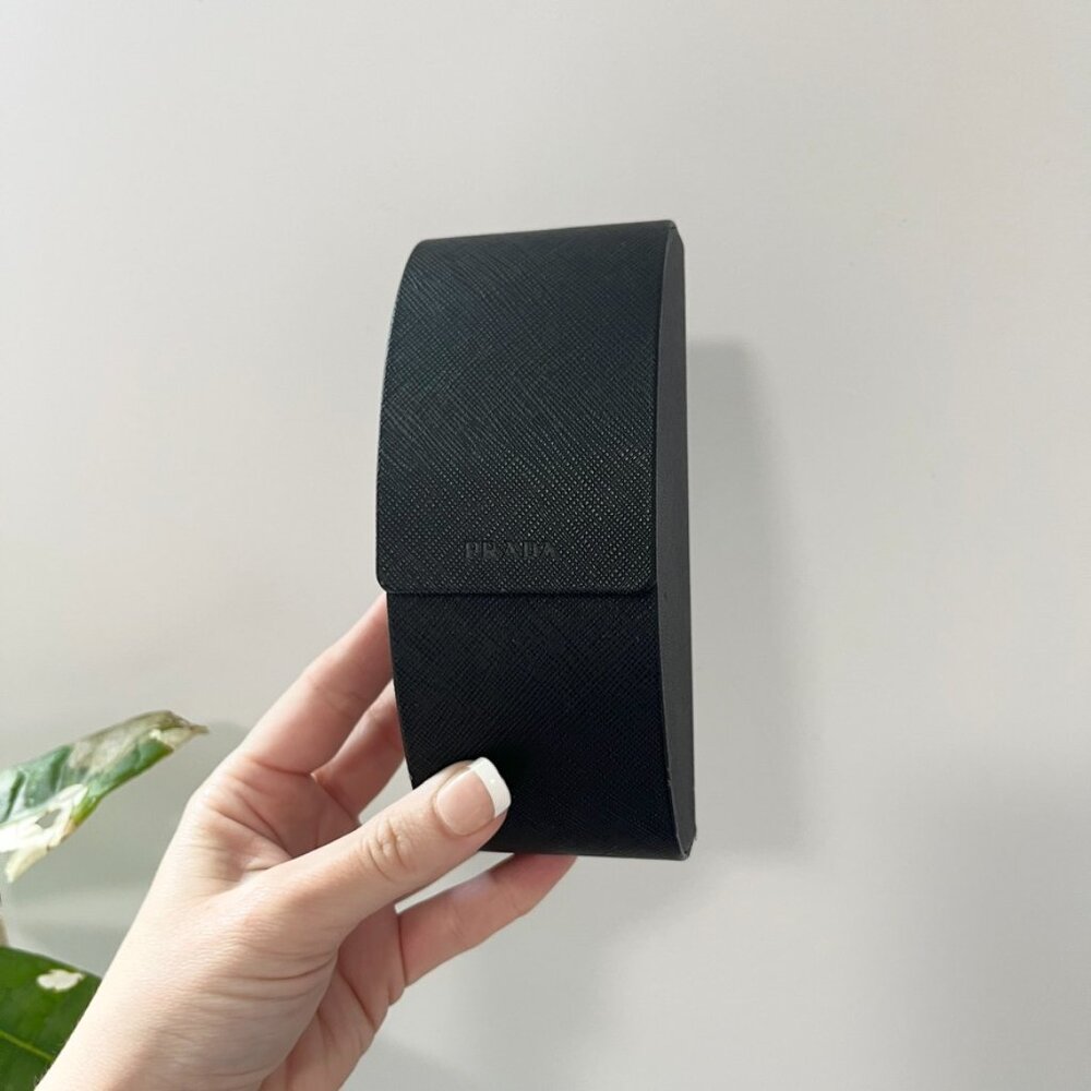 Prada Black Leather Sunglasses Case